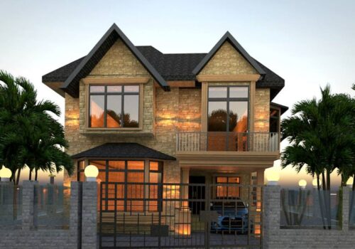 Sloping Roof House Design in Nepal